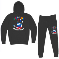 Womens Latin America Latino Pride Hand Hispanic Heritage Month V Neck Hoodie & Jogger Set | Artistshot