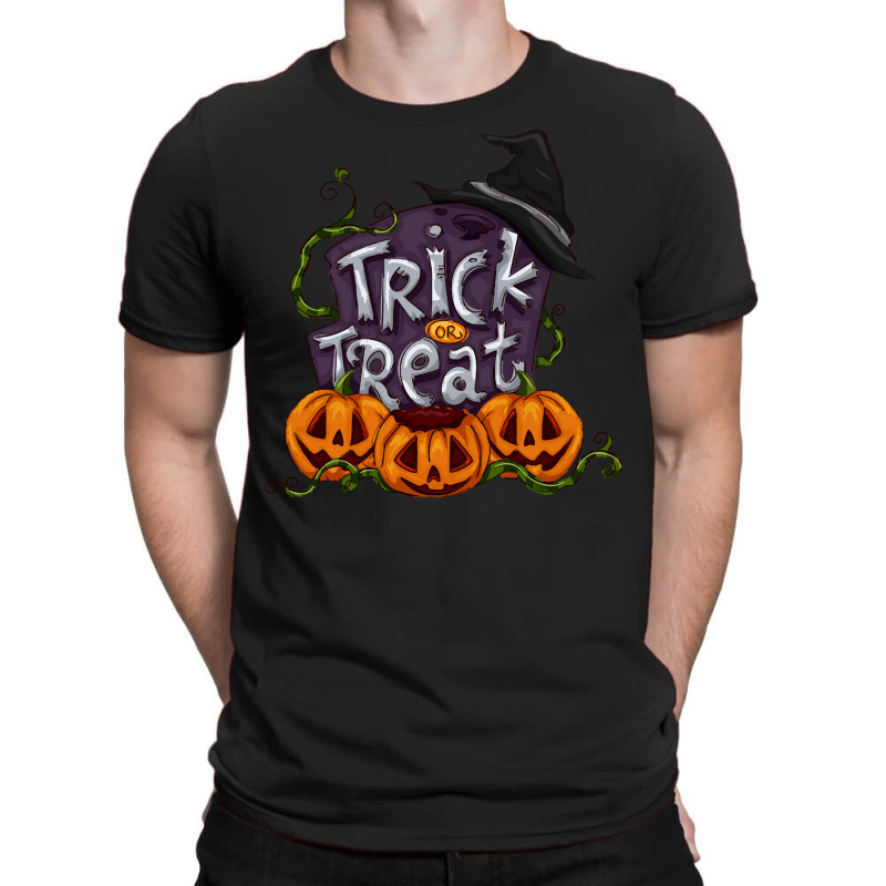 Halloween Pumpkin Trick Or Treat T  Shirt Halloween Pumpkin , Trick Or T-shirt | Artistshot