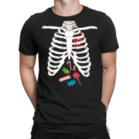 Halloween Skeleton T  Shirt Skeleton Rib Cage Heart Candy Funny Hallow T-shirt | Artistshot