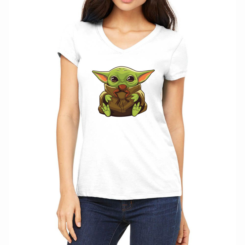 Baby Frog Women's V-Neck T-Shirt by restuillahi | Artistshot