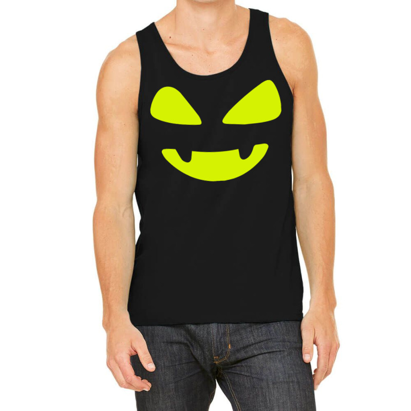 Halloween T  Shirt Big Scary Slime In Black Smiling Halloween Pumpkin Tank Top | Artistshot