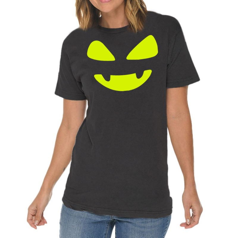 Halloween T  Shirt Big Scary Slime In Black Smiling Halloween Pumpkin Vintage T-shirt | Artistshot