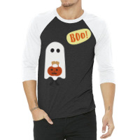 Halloween T  Shirt Boo T  Shirt 3/4 Sleeve Shirt | Artistshot