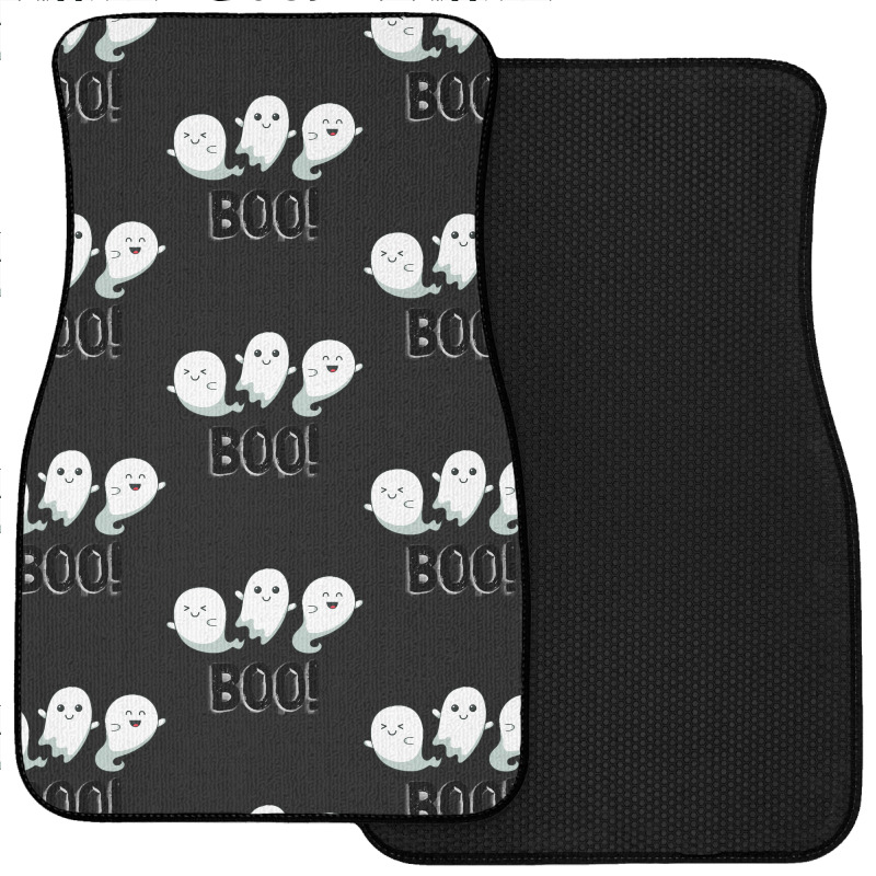 Halloween T  Shirt Boo! Ghosts! T  Shirt Front Car Mat | Artistshot