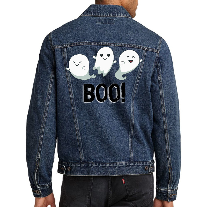 Halloween T  Shirt Boo! Ghosts! T  Shirt Men Denim Jacket | Artistshot