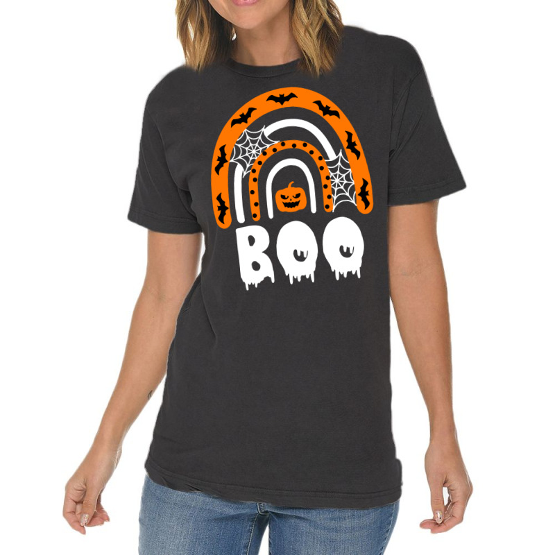 Halloween T  Shirt Creepy Boo Rainbow 2 T  Shirt Vintage T-shirt | Artistshot