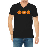 Halloween T  Shirt Cute Halloween Pumpkins T  Shirt V-neck Tee | Artistshot