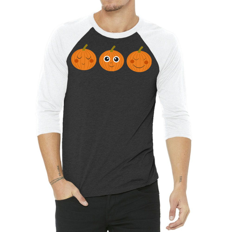 Halloween T  Shirt Cute Halloween Pumpkins T  Shirt 3/4 Sleeve Shirt | Artistshot