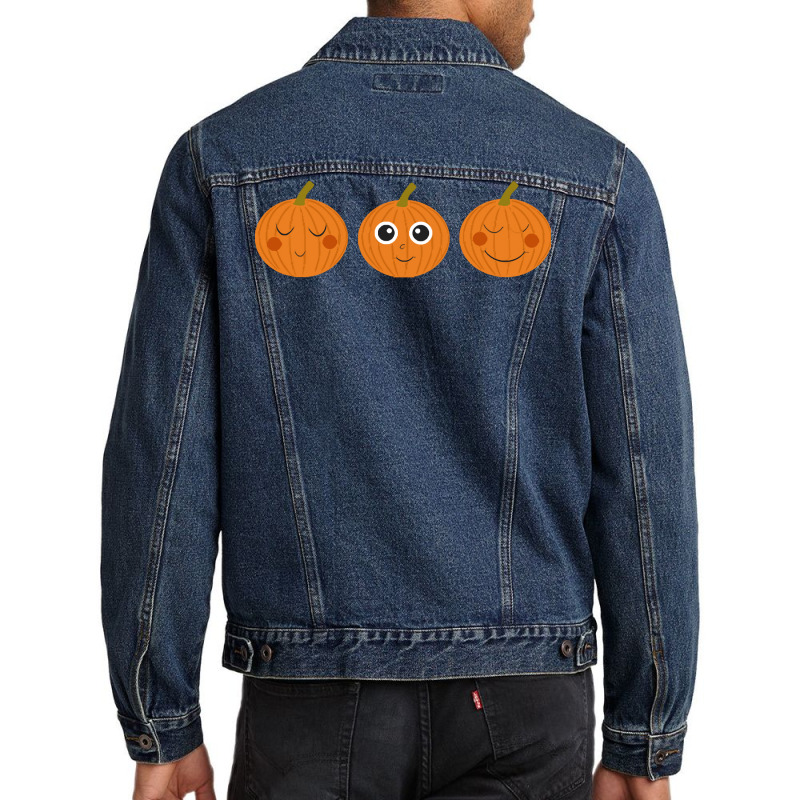 Halloween T  Shirt Cute Halloween Pumpkins T  Shirt Men Denim Jacket | Artistshot