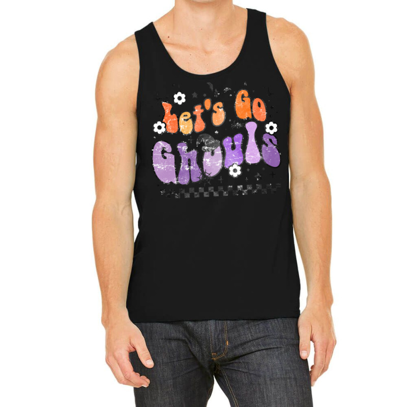 Halloween T  Shirt Cute Retro Halloween Let's Go Ghouls T  Shirt Tank Top | Artistshot