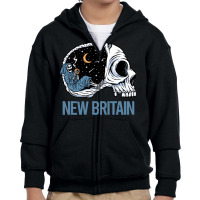 New Britain T  Shirt Chilling Skeleton New Britain T  Shirt Youth Zipper Hoodie | Artistshot