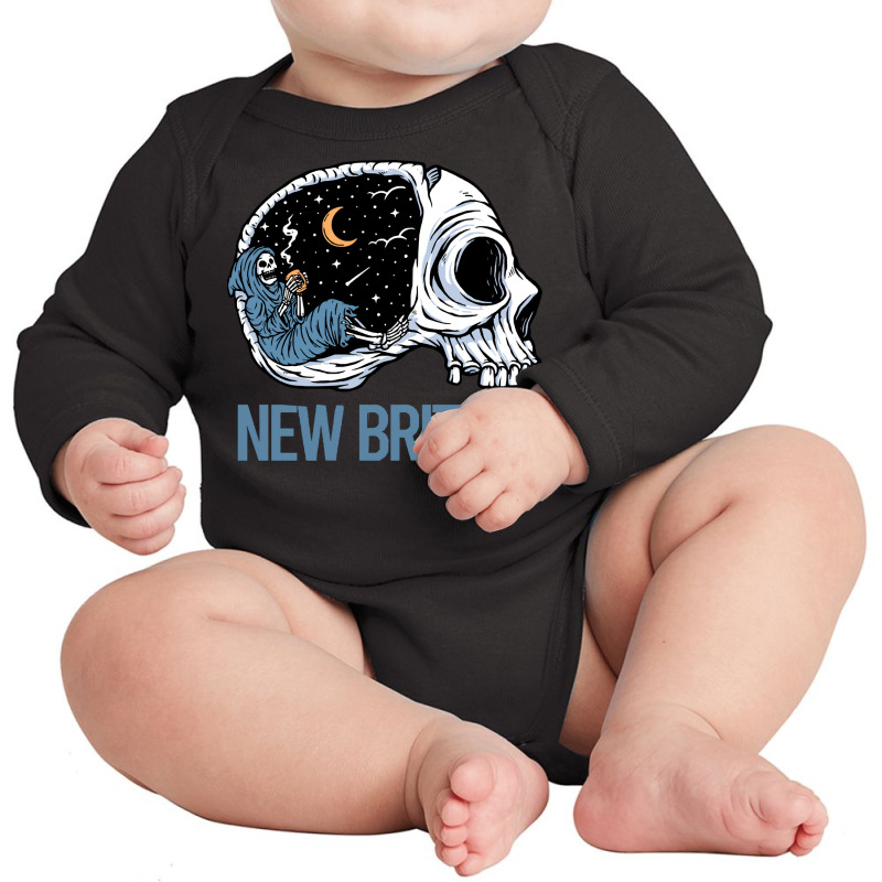 New Britain T  Shirt Chilling Skeleton New Britain T  Shirt Long Sleeve Baby Bodysuit | Artistshot