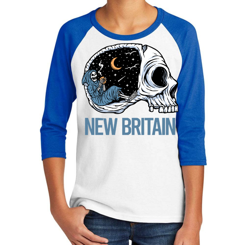 New Britain T  Shirt Chilling Skeleton New Britain T  Shirt Youth 3/4 Sleeve | Artistshot