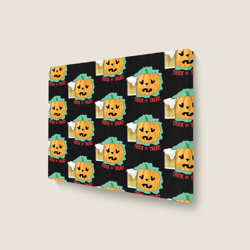 Halloween T  Shirt Drinking Halloween Pumpkin   Funny T  Shirt Landscape Canvas Print | Artistshot