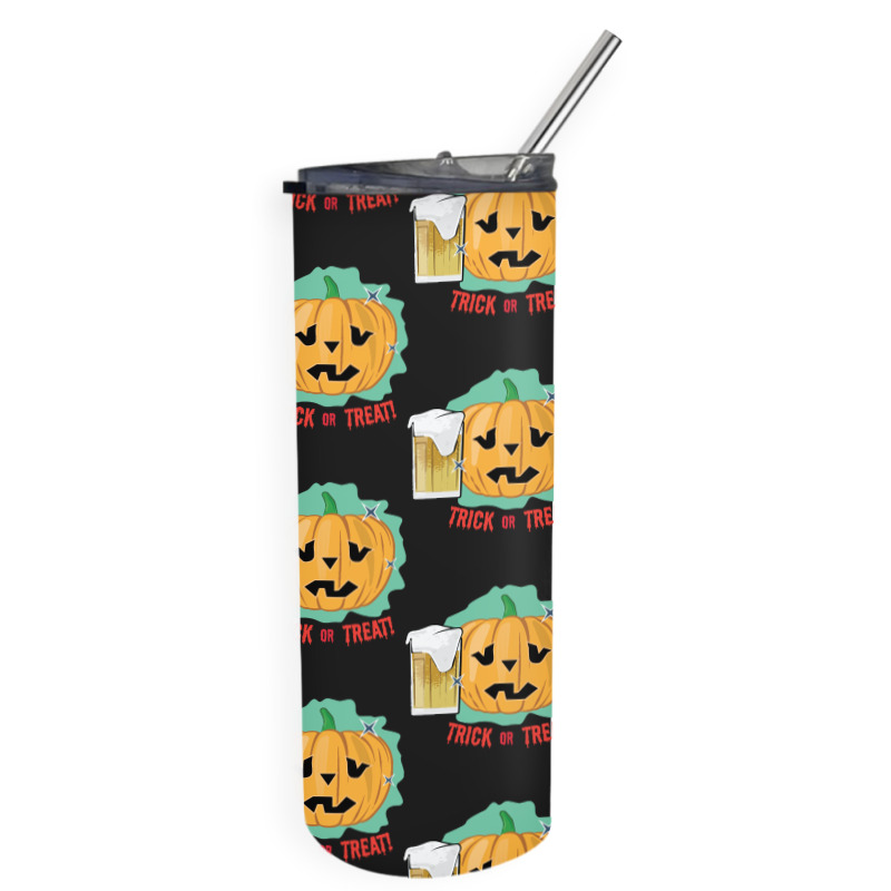 Halloween T  Shirt Drinking Halloween Pumpkin   Funny T  Shirt Skinny Tumbler | Artistshot