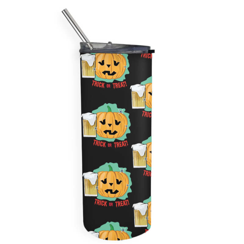 Halloween T  Shirt Drinking Halloween Pumpkin   Funny T  Shirt Skinny Tumbler | Artistshot