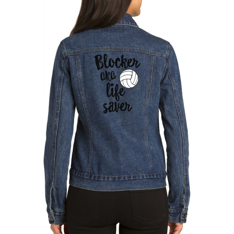 Blocker Aka Life Saver Ladies Denim Jacket by milasindi | Artistshot