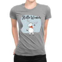 Hello Winter Ladies Fitted T-shirt | Artistshot