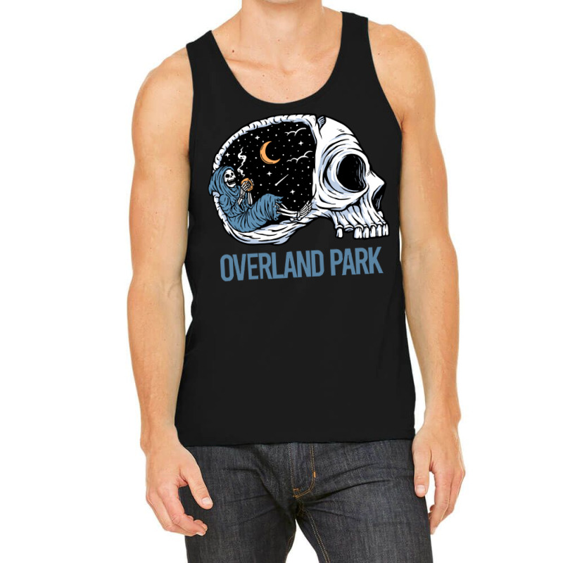 Overland Park T  Shirt Chilling Skeleton Overland Park T  Shirt Tank Top by cauliflowermortgage | Artistshot