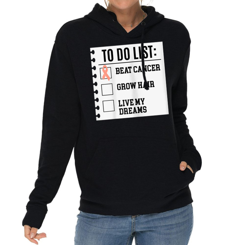 Womens To Do List Life Beyond Endometrial Cancer Awareness Peach T Shi Lightweight Hoodie by yodishsaraveks | Artistshot