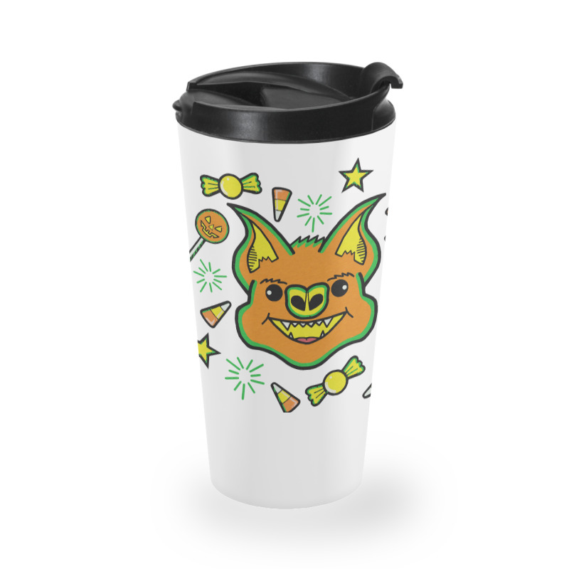 Halloween T  Shirt Halloween Bat Loves Candy T  Shirt Travel Mug | Artistshot