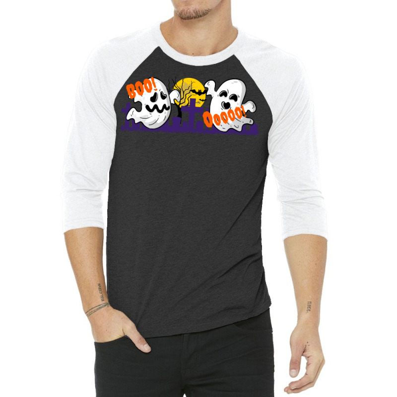 Halloween T  Shirt Halloween Haunted Graveyard T  Shirt 3/4 Sleeve Shirt | Artistshot