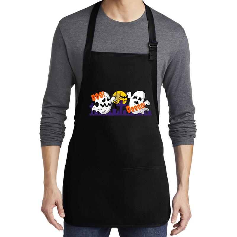 Halloween T  Shirt Halloween Haunted Graveyard T  Shirt Medium-length Apron | Artistshot