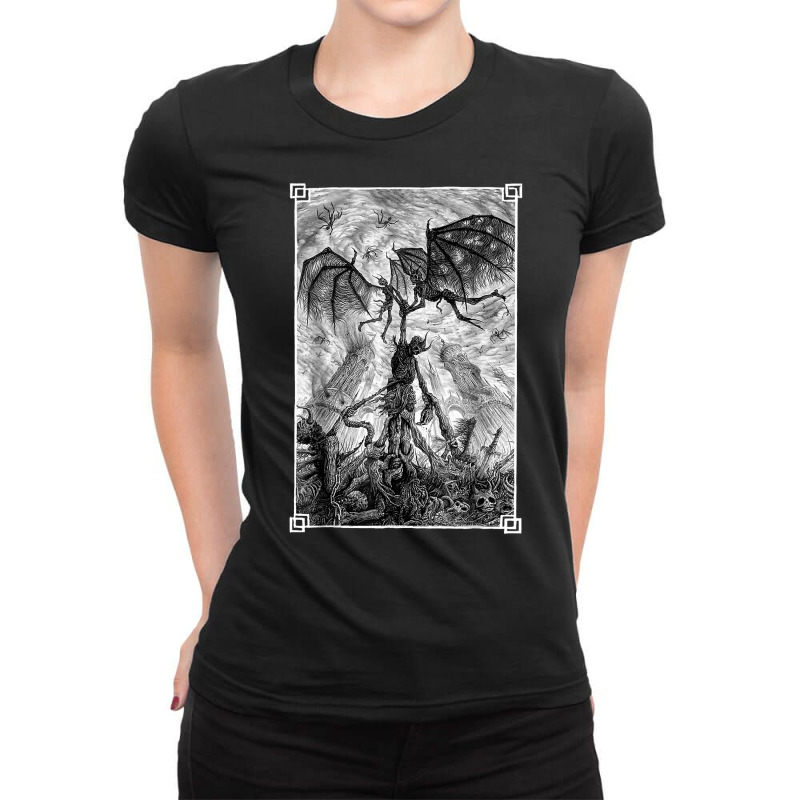 Occult Gothic Dark Satanic Unholy Witchcraft Grunge Emo Goth T Shirt Ladies Fitted T-Shirt by toroooo | Artistshot