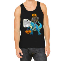 Halloween T  Shirt Halloween T Rex Skeleton Pumpkin T  Shirt Tank Top | Artistshot