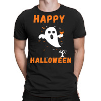 Halloween T  Shirt Happy Halloween Ghost Costumes Women Kids Men T  Sh T-shirt | Artistshot