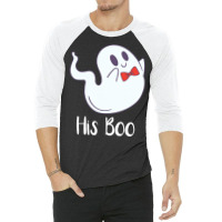 Halloween T  Shirt His Boo Halloween Ghost T  Shirt 3/4 Sleeve Shirt | Artistshot