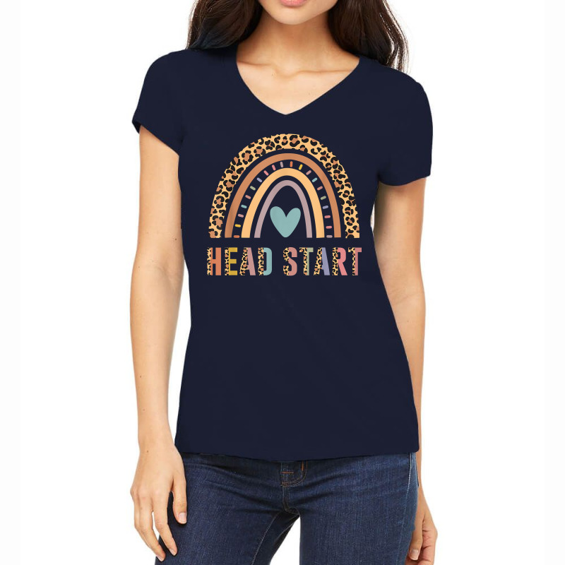 Team Head Start Squad Back To School Rainbow Kids Teacher T Shirt Women's V-Neck T-Shirt by toroooo | Artistshot