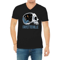 Fayetteville T  Shirt Chilling Skeleton Fayetteville T  Shirt V-neck Tee | Artistshot