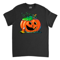 Halloween T  Shirt Pumpkin & Snooze Candy Corn T  Shirt Classic T-shirt | Artistshot