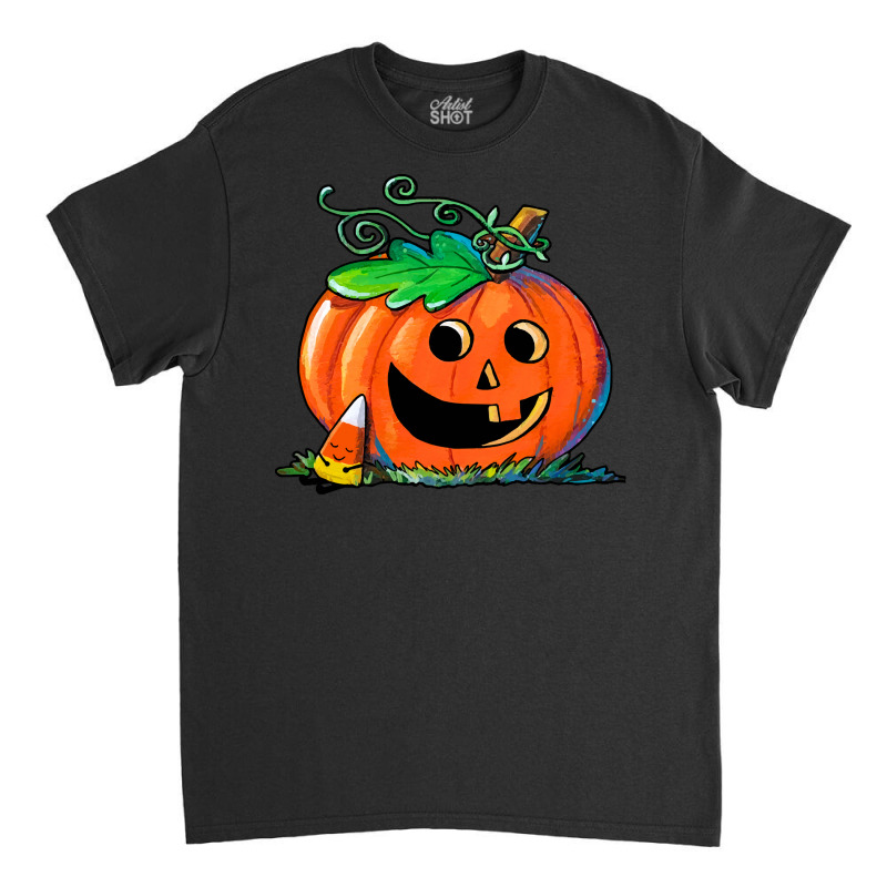 Halloween T  Shirt Pumpkin & Snooze Candy Corn T  Shirt Classic T-shirt | Artistshot