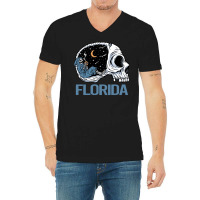 Florida T  Shirt Chilling Skeleton Florida T  Shirt V-neck Tee | Artistshot