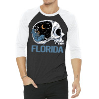 Florida T  Shirt Chilling Skeleton Florida T  Shirt 3/4 Sleeve Shirt | Artistshot