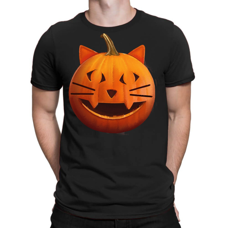 Halloween T  Shirt Pumpkin The Cat T  Shirt T-shirt | Artistshot