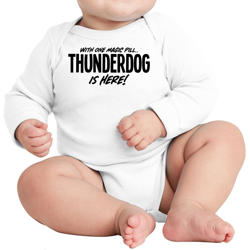 Thunderdog Is Here! Long Sleeve Baby Bodysuit by tiococacola | Artistshot