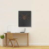 Halloween T  Shirt Sparkly Halloween Wordcloud Spider T  Shirt Portrait Canvas Print | Artistshot