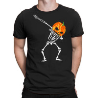 Funny Halloween Costumes T  Shirt Halloween Dabbing Skeleton Pumpkin B T-shirt | Artistshot