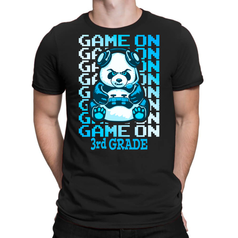 Game On 3rd Grade Back To School Panda T  Shirt Game On 3rd Grade Back T-shirt | Artistshot