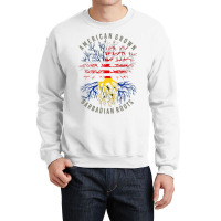 American Grown Barbadian Roots Usa Barbados Flag Heritage T Shirt Crewneck Sweatshirt | Artistshot