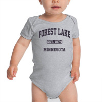 Forest Lake Minnesota Mn Vintage State Athletic Style T Shirt Baby Bodysuit | Artistshot