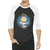 Funny Charlie Brown Angel 3/4 Sleeve Shirt | Artistshot