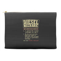 Funny Diesel Mechanic Meaning T Shirts Vintage Design Accessory Pouches | Artistshot