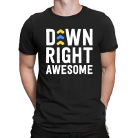 Down Right Awesome Shirt Down Syndrome Awareness Kid Arrows T-shirt | Artistshot