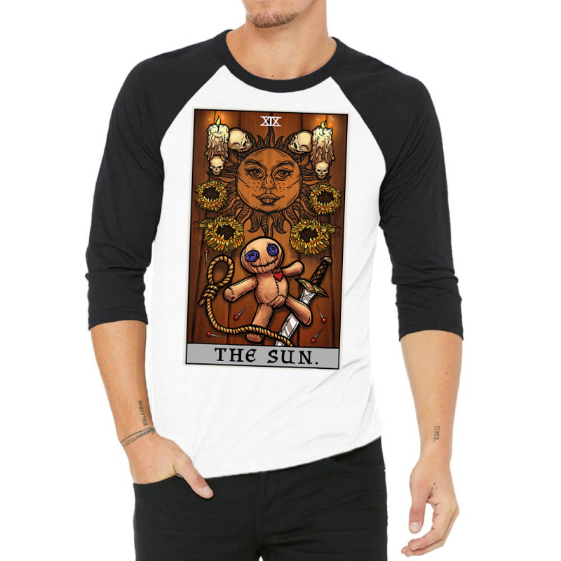 The Sun Tarot Card Halloween Voodoo Doll Pagan Witch Altar T Shirt 3/4 Sleeve Shirt by ChristineWeber89 | Artistshot