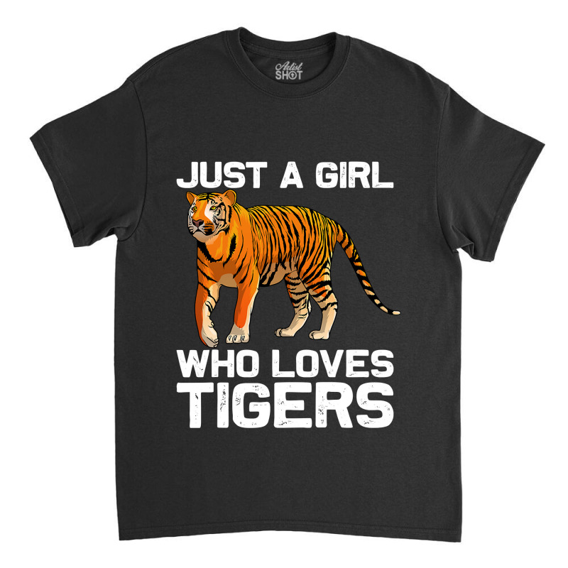 Funny Tiger Girl Design Kids Women Mom Tiger Love Wildlife Classic T-shirt | Artistshot