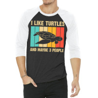 Funny Turtle Design Sea Turtle Lover Men Women Boys Girls 3/4 Sleeve Shirt | Artistshot